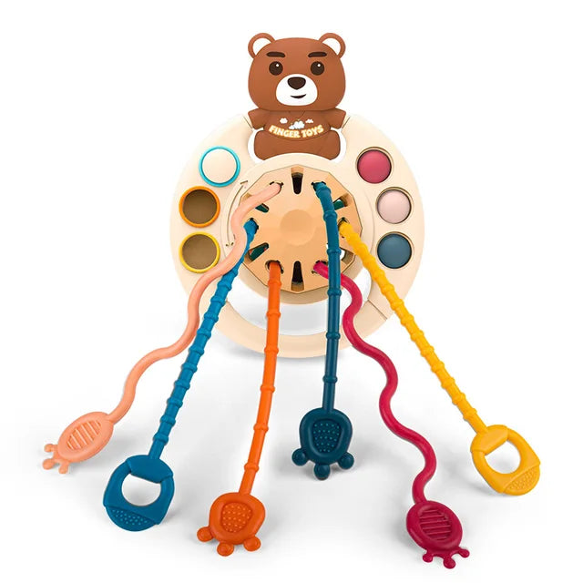 Brinquedo sensorial Puxa-puxa de silicone - Puxador Educacional