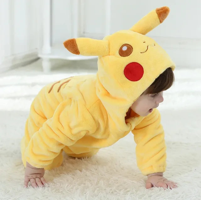 Macacão bebe Pikachu Unissex - Pijama Divertido