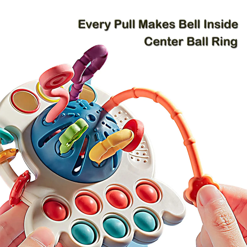 Brinquedo sensorial Puxa-puxa de silicone - Puxador Educacional